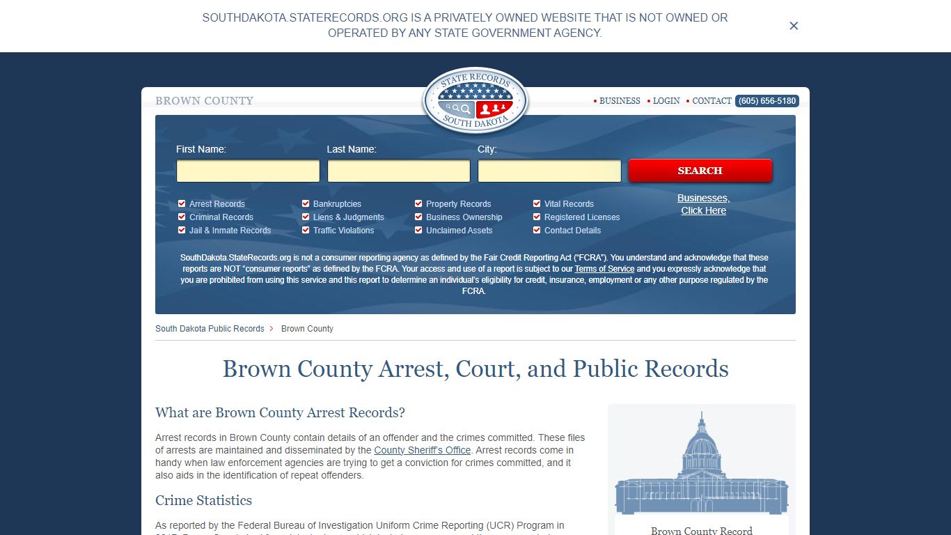 Brown County Arrest, Court, and Public Records